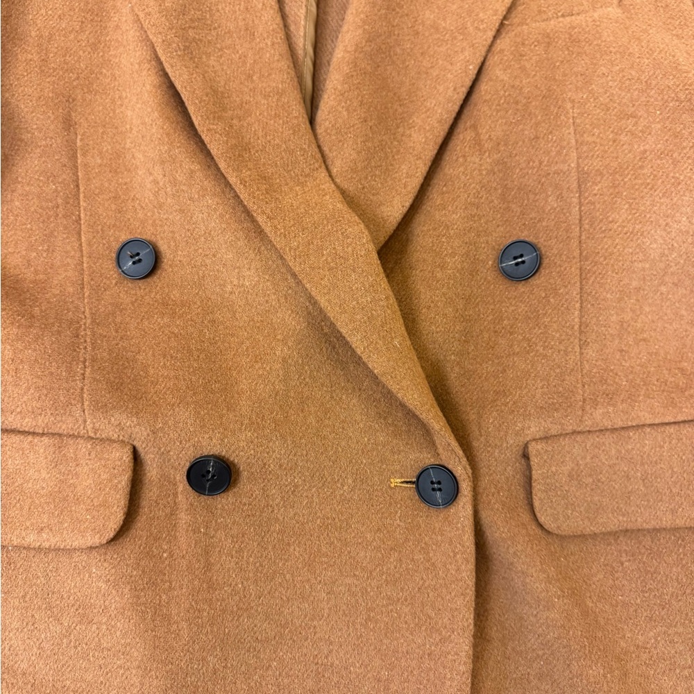 Avec Les Filles Womens (M) Wool Blend Oversized Coat Camel Tan - Picture 4 of 9